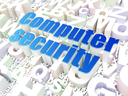 Security concept  Computer Security on alphabet  background, 3d renderの写真素材