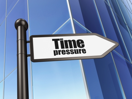 Timeline concept  Time Pressure on Building background, 3d renderの写真素材