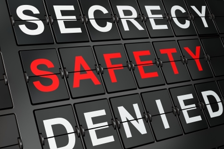 Privacy concept  Safety on airport board background, 3d renderの写真素材