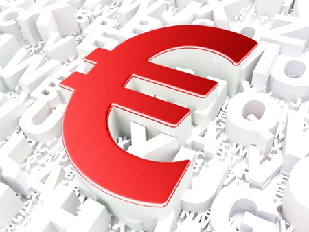 Currency concept  Euro on alphabet background, 3d renderの写真素材