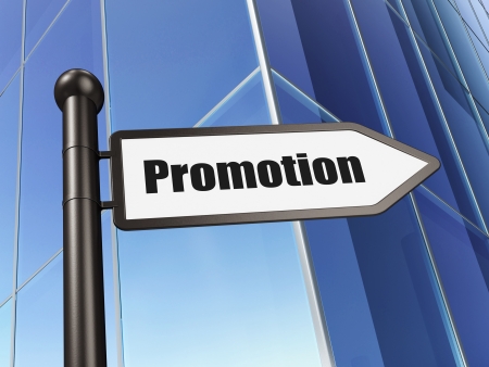 Advertising concept  Promotion on Building background, 3d renderの写真素材