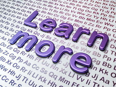 Education concept:  Learn More on Alphabet 3d renderの写真素材