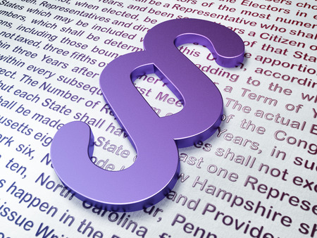 Law concept:  Paragraph on Law , 3d renderの写真素材