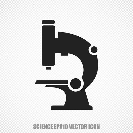 The universal icon on the Science theme: Black Microscope. Modern flat design.の写真素材