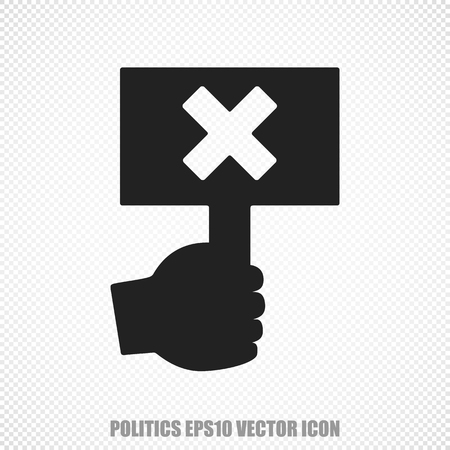 The universal icon on the politics theme: Black Protest. Modern flat design.の写真素材