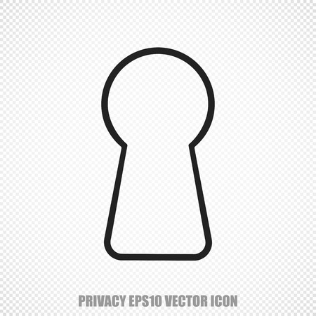 The universal vector icon on the security theme: Black Keyhole. Modern flat design. For mobile and web design. EPS 10.のイラスト素材