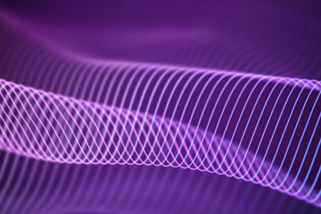 3D Sound waves. Big data abstract visualization. Digital technology concept: virtual landscape. Futuristic background. Pink sound waves, visual audio waves equalizerの写真素材