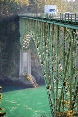  Transportation brige .Deception Pass State park in Washington, USAの写真素材