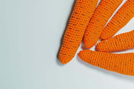 Handmade knitting wool texture background closeup needlework. healthy food conceptの写真素材