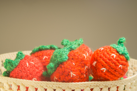 Handmade knitting wool texture background closeup needlework. handmade background. healthy food conceptの写真素材