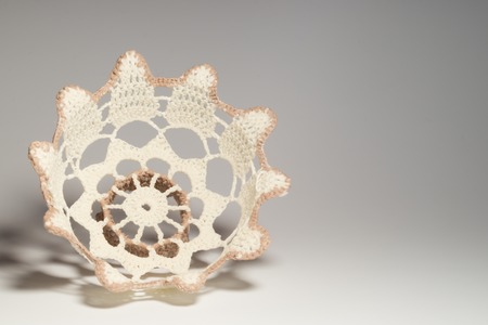 Handmade knitting wool texture background closeup needlework. handmade backgroundの写真素材