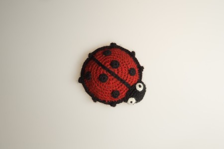 Handmade knitting wool texture background closeup needleworkの写真素材