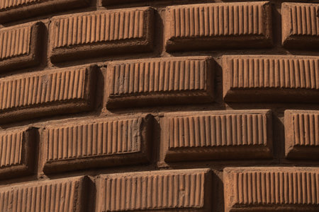 Old red brick wall texture backdrop. stone background