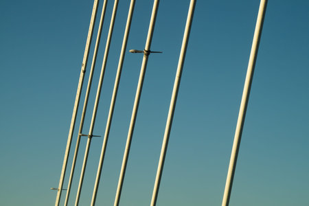 Detail of a bridge abstract background. view on the bridge part industrial background