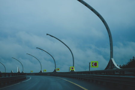 Wide highway. long roadway background. road going into the distance