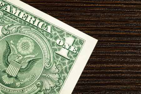 One dollar bill close up. american dollar detail. finance background