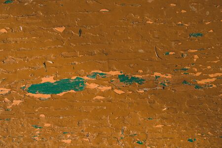 Shabby painted wood texture. old wooden background with peeling paintの写真素材