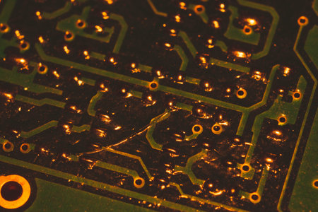 Electronic circuit board abstract background. computer motherboard close up. modern technologies....