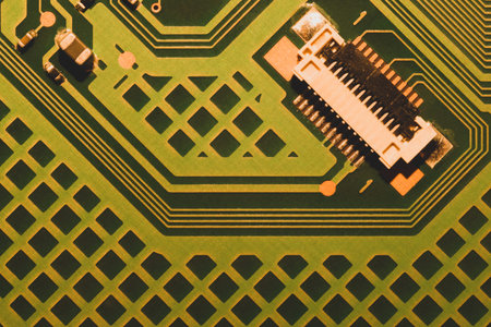 Electronic circuit board abstract background. computer motherboard close up. modern technologies....