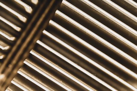 Computer radiator abstract macro background. processor cooling system. motherboard detail. line artの写真素材