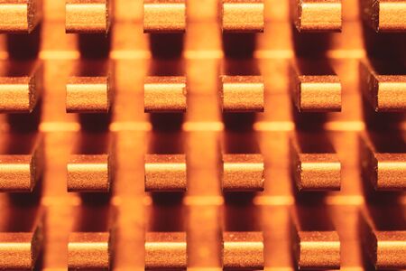 Computer radiator abstract macro background. processor cooling system. motherboard detailの写真素材