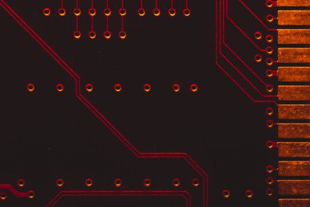 Circuit board abstract background. computer motherboard close up. modern technologies. micro...