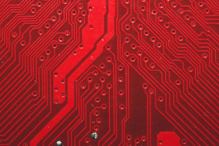 Spoiled motherboard close up. circuit board with dust and defects. modern technologies. micro...