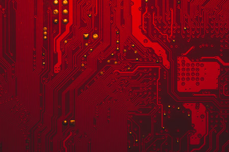 Electronic circuit board abstract background. computer hardware. motherboard close up. modern...