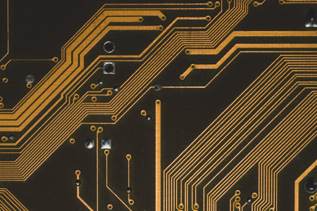 Electronic circuit board abstract background. computer hardware. motherboard close up. modern...