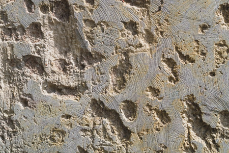 Rough wall of ancient house. uneven surface