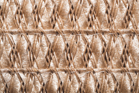 Woven background. texture of straw basket surface. weave texture