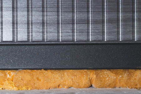 Detail of a door frame with construction foam close up. apartment renovationの写真素材