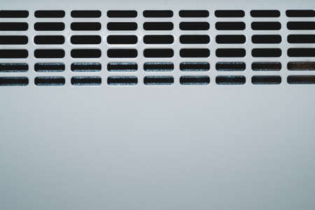 Detail of radiator grill. panel of heating system close upの写真素材