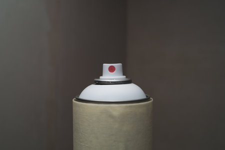 Dispenser of spray paint can close upの写真素材