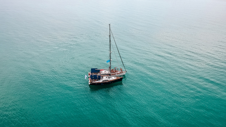 Yachts drone viewの写真素材