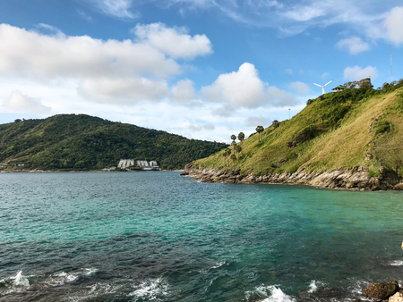 Hills in the seaの写真素材