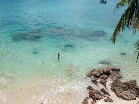 Paradise beach aerial viewの写真素材