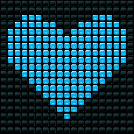 vector illusrtation of dotted heartのイラスト素材