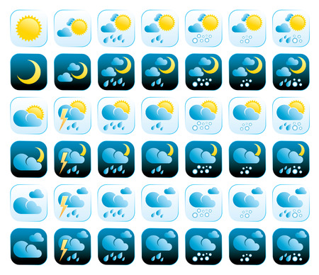 set of weather iconsのイラスト素材