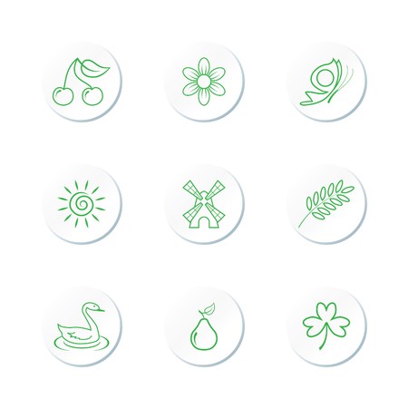 Nature Icon Setのイラスト素材