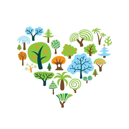 Tree Heartのイラスト素材