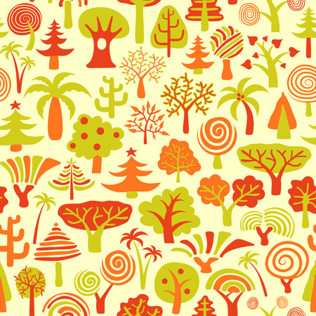 Tree Seamless Wallpaper or Backgroundのイラスト素材