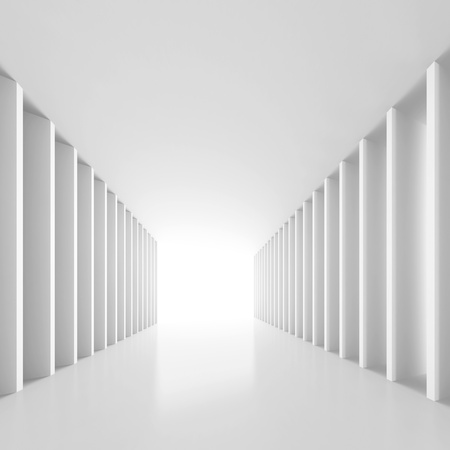 White Tunnel Backgroundの写真素材