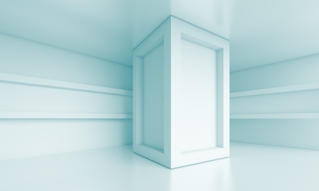 3d Futuristic Office Interior Designの写真素材