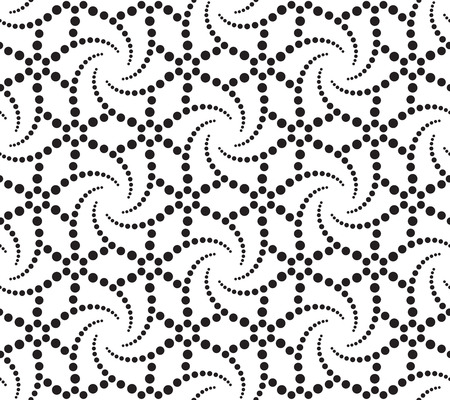 Seamless Monochrome Geometric Patternのイラスト素材