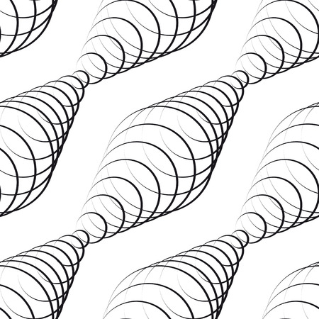 Seamless Monochrome Geometric Backgroundのイラスト素材