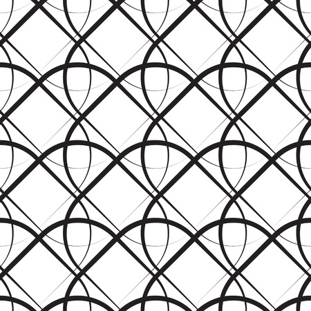 Vector Geometric Seamless Monochrome Patternのイラスト素材