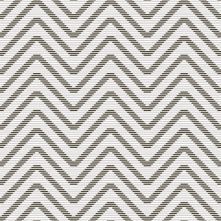 Vector Seamless Monochrome Geometric Patternのイラスト素材