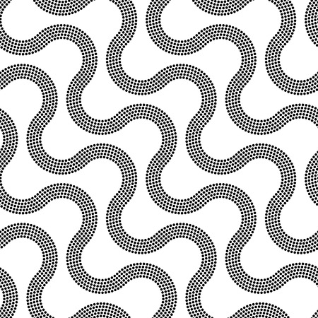 Vector Abstract Seamless Monochrome Patternのイラスト素材