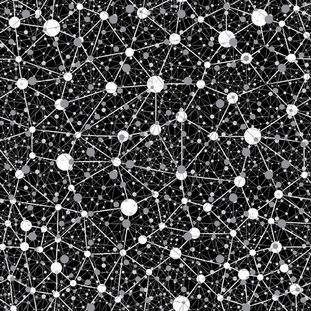 Vector Seamless Abstract Monochrome Patternのイラスト素材